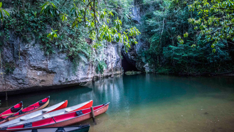 BARTON CREEK CAVE CANOEING